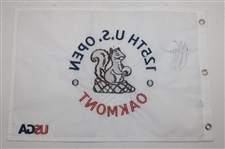 Champion JJ Spaun Signed 2025 US Open at Oakmont Embroidered Flag JSA ALOA