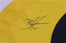Brian Harman Signed 2023 The Open Championship at Royal Liverpool Yellow Screen Flag JSA ALOA