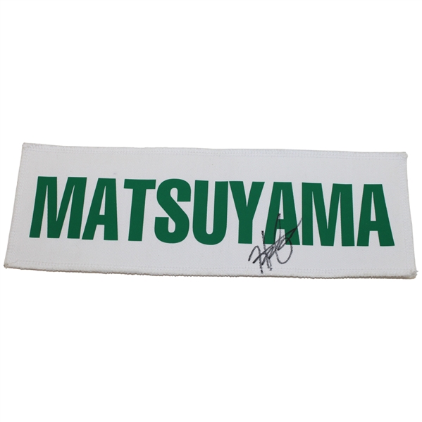 Hideki Matsuyama Signed Caddy Nameplate JSA ALOA