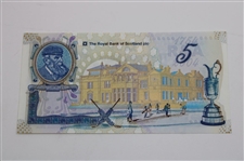 Royal & Ancient 250th Anniversary Commemorative Old Tom Morris Royal Bank of Scotland 5 Pound Note