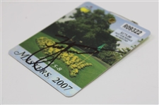 Zach Johnson Signed 2007 Masters Tournament SERIES Badge #R09322 JSA ALOA