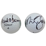 Nick Faldo & Mark O Meara Signed ANGC & WGHOF Golf Balls JSA ALOA
