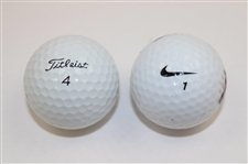 Nick Faldo & Mark O' Meara Signed ANGC & WGHOF Golf Balls JSA ALOA