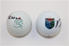 Nick Faldo & Mark O' Meara Signed ANGC & WGHOF Golf Balls JSA ALOA