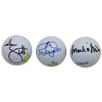 Scott, Langer & OMeara Signed Masters Logo Golf Balls JSA ALOA