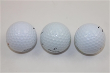 Scott, Langer & O'Meara Signed Masters Logo Golf Balls JSA ALOA