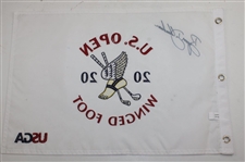 Bryson Dechambeau Signed 2020 US Open at Winged Foot Embroidered Flag JSA ALOA