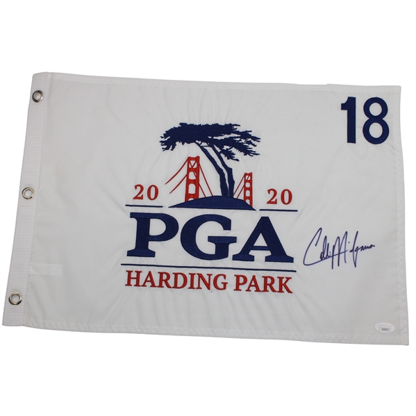 Colin Morikawa Signed 2020 PGA Championship at Harding Park Flag JSA #JJ66322