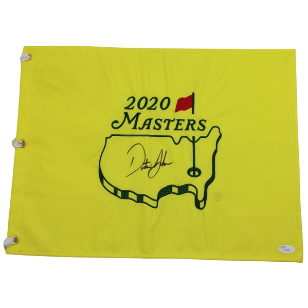 Dustin Johnson Signed 2020 Masters Embroidered Flag JSA #Z691682