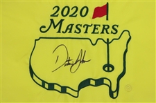 Dustin Johnson Signed 2020 Masters Embroidered Flag JSA #Z691682