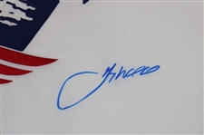 Gary Woodland Signed 2019 US Open at Pebble Beach Embroidered Flag JSA ALOA