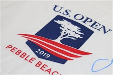 Gary Woodland Signed 2019 US Open at Pebble Beach Embroidered Flag JSA ALOA