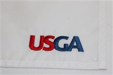 Gary Woodland Signed 2019 US Open at Pebble Beach Embroidered Flag JSA ALOA
