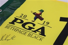 Brooks Koepka Signed 2019 PGA Championship at Bethpage Black Screen Flag JSA ALOA