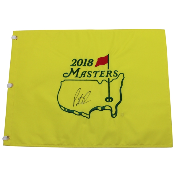 Patrick Reed Signed 2018 Masters Tournament Embroidered Flag JSA ALOA