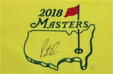 Patrick Reed Signed 2018 Masters Tournament Embroidered Flag JSA ALOA