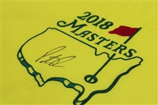 Patrick Reed Signed 2018 Masters Tournament Embroidered Flag JSA ALOA