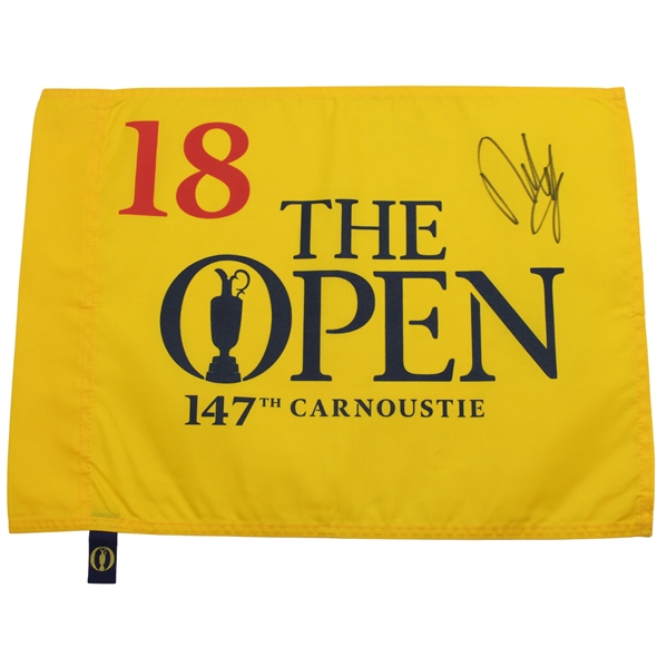 Francesco Molinari Signed 2018 The OPEN at Carnoustie Screen Flag JSA ALOA