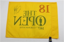 Francesco Molinari Signed 2018 The OPEN at Carnoustie Screen Flag JSA ALOA