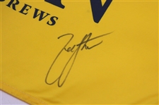 Zach Johnson Signed 2015 The Open at St. Andrews Screen Flag JSA ALOA