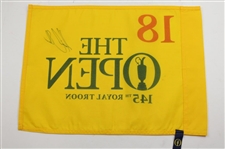 Henrik Stenson Signed 2016 The Open Championship at Royal Troon Flag JSA ALOA