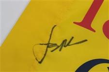 Jordan Spieth Signed 2017 Open Championship at Royal Birkdale Flag JSA ALOA