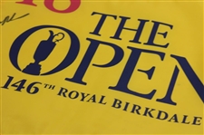 Jordan Spieth Signed 2017 Open Championship at Royal Birkdale Flag JSA ALOA