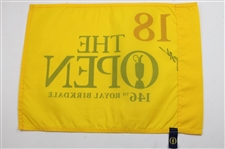 Jordan Spieth Signed 2017 Open Championship at Royal Birkdale Flag JSA ALOA