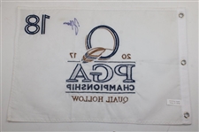 Justin Thomas Signed 2017 PGA Championship at Quail Hallow Embroidered Flag JSA ALOA