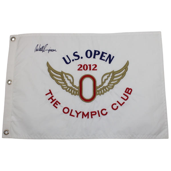 Webb Simpson Signed 2012 US Open at The Olympic Club Embroidered Flag JSA ALOA