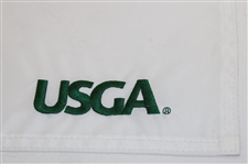 Justin Rose Signed 2013 US Open at Merion Embroidered Flag JSA ALOA