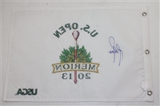 Justin Rose Signed 2013 US Open at Merion Embroidered Flag JSA ALOA