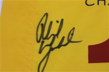 Phil Mickelson Signed 2013 The Open Championship at Muirfield Flag JSA ALOA