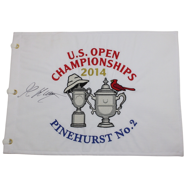 Martin Kaymer Signed 2014 US Open at Pinehurst No. 2 Embroidered Flag JSA ALOA
