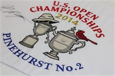 Martin Kaymer Signed 2014 US Open at Pinehurst No. 2 Embroidered Flag JSA ALOA