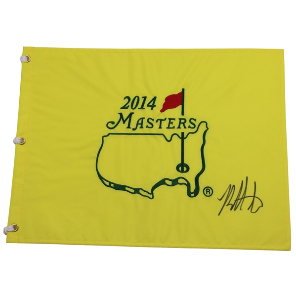 Bubba Watson Signed 2014 Masters Embroidered Flag JSA ALOA