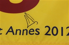 Ernie Els Signed 2012 The OPEN at Royal Lytham & St. Annes Screen Flag JSA ALOA