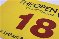 Ernie Els Signed 2012 The OPEN at Royal Lytham & St. Annes Screen Flag JSA ALOA