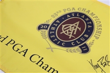 Keegan Bradley Signed 2011 PGA Championship at Atlanta Athletic Club Embroidered Flag JSA ALOA