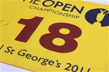 Darren Clarke Signed 2011 The Open Championship at Royal St. George's Flag JSA ALOA