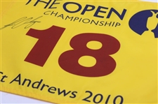 Louie Oostheuizen Signed 2010 The OPEN at St. Andrews Flag JSA ALOA