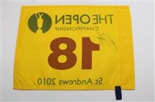 Louie Oostheuizen Signed 2010 The OPEN at St. Andrews Flag JSA ALOA
