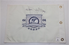 Graeme McDowell Signed 2010 US Open at Pebble Beach Embroidered Flag JSA ALOA