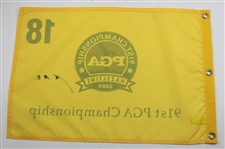 Y. E. Yang Signed 2009 PGA Championship At Hazeltine Flag JSA ALOA
