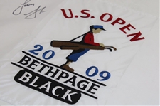 Lucas Glover Signed 2009 US Open at Bethpage Black Embroidered Flag JSA ALOA