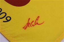 Stewart Cink Signed 2009 The Open at Turnberry Screen Flag JSA ALOA