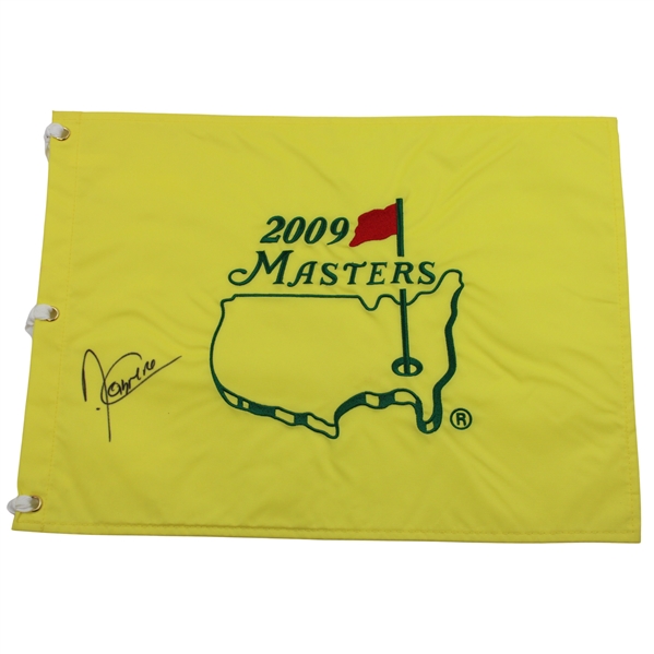 Angel Cabrera Signed 2009 Masters Embroidered Flag JSA ALOA