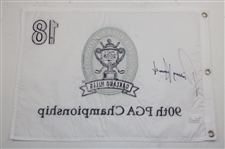 Padraig Harrington Signed 2008 PGA Championship at Oakland Hills Embroidered Flag JSA ALOA
