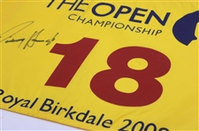 Padraig Harrington Signed 2008 The Open at Royal Birkdale Flag JSA ALOA