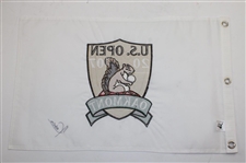 Angel Cabrera Signed 2007 US Open at Oakmont Embroidered Flag JSA ALOA